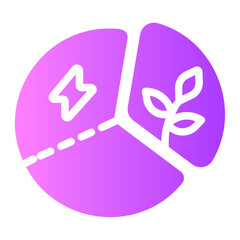 Diagram gradient icon