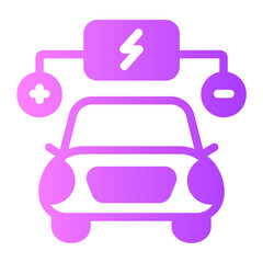 Electric Car gradient icon