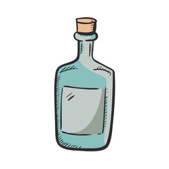 gin bottle icon, gin bottle vector illustration-simple illustration of gin bottle, perfect for gin bottle logos and icons