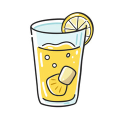 glass of iced lemonade icon, glass of iced lemonade vector illustration-simple illustration of glass of iced lemonade, perfect for glass of iced lemonade logos and icons