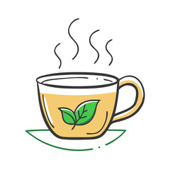 herbal tea icon, herbal tea vector illustration-simple illustration of herbal tea, perfect for herbal tea logos and icons