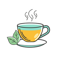 herbal tea icon, herbal tea vector illustration-simple illustration of herbal tea, perfect for herbal tea logos and icons