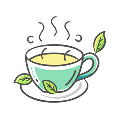 herbal tea icon, herbal tea vector illustration-simple illustration of herbal tea, perfect for herbal tea logos and icons