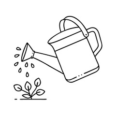 watering can icon, watering can vector illustration-simple illustration of watering can, perfect for watering can logos and icons