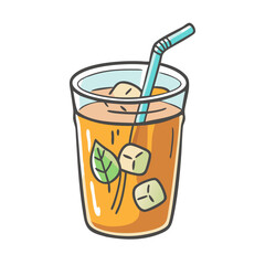 iced tea icon, iced tea vector illustration-simple illustration of iced tea, perfect for iced tea logos and icons