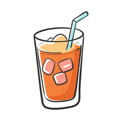 iced tea icon, iced tea vector illustration-simple illustration of iced tea, perfect for iced tea logos and icons