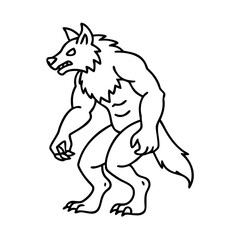 werewolf icon, werewolf vector illustration-simple illustration of werewolf, perfect for werewolf logos and icons