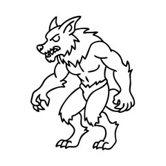 werewolf icon, werewolf vector illustration-simple illustration of werewolf, perfect for werewolf logos and icons