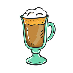 irish coffee icon, irish coffee vector illustration-simple illustration of irish coffee, perfect for irish coffee logos and icons