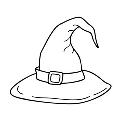 witch hat icon, witch hat vector illustration-simple illustration of witch hat, perfect for witch hat logos and icons