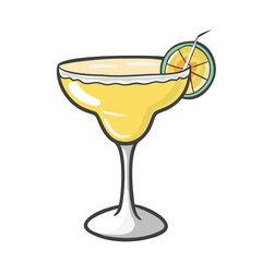 margarita glass icon, margarita glass vector illustration-simple illustration of margarita glass, perfect for margarita glass logos and icons