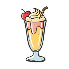milkshake icon, milkshake vector illustration-simple illustration of milkshake, perfect for milkshake logos and icons