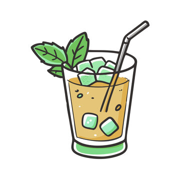 mint julep icon, mint julep vector illustration-simple illustration of mint julep, perfect for mint julep logos and icons