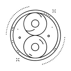 yin yang icon, yin yang vector illustration-simple illustration of yin yang, perfect for yin yang logos and icons