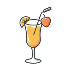 peach bellini icon, peach bellini vector illustration-simple illustration of peach bellini, perfect for peach bellini logos and icons