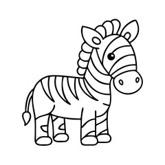 zebra icon, zebra vector illustration-simple illustration of zebra, perfect for zebra logos and icons