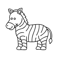 Fototapeta premium zebra icon, zebra vector illustration-simple illustration of zebra, perfect for zebra logos and icons