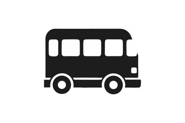 Bus Icons Set – Public Transport Silhouettes in Front and Side View