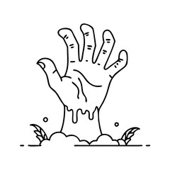 Obraz premium zombie hand icon, zombie hand vector illustration-simple illustration of zombie hand, perfect for zombie hand logos and icons
