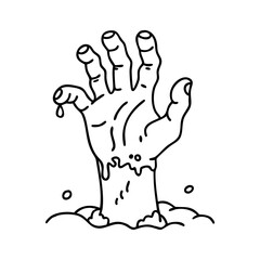zombie hand icon, zombie hand vector illustration-simple illustration of zombie hand, perfect for zombie hand logos and icons
