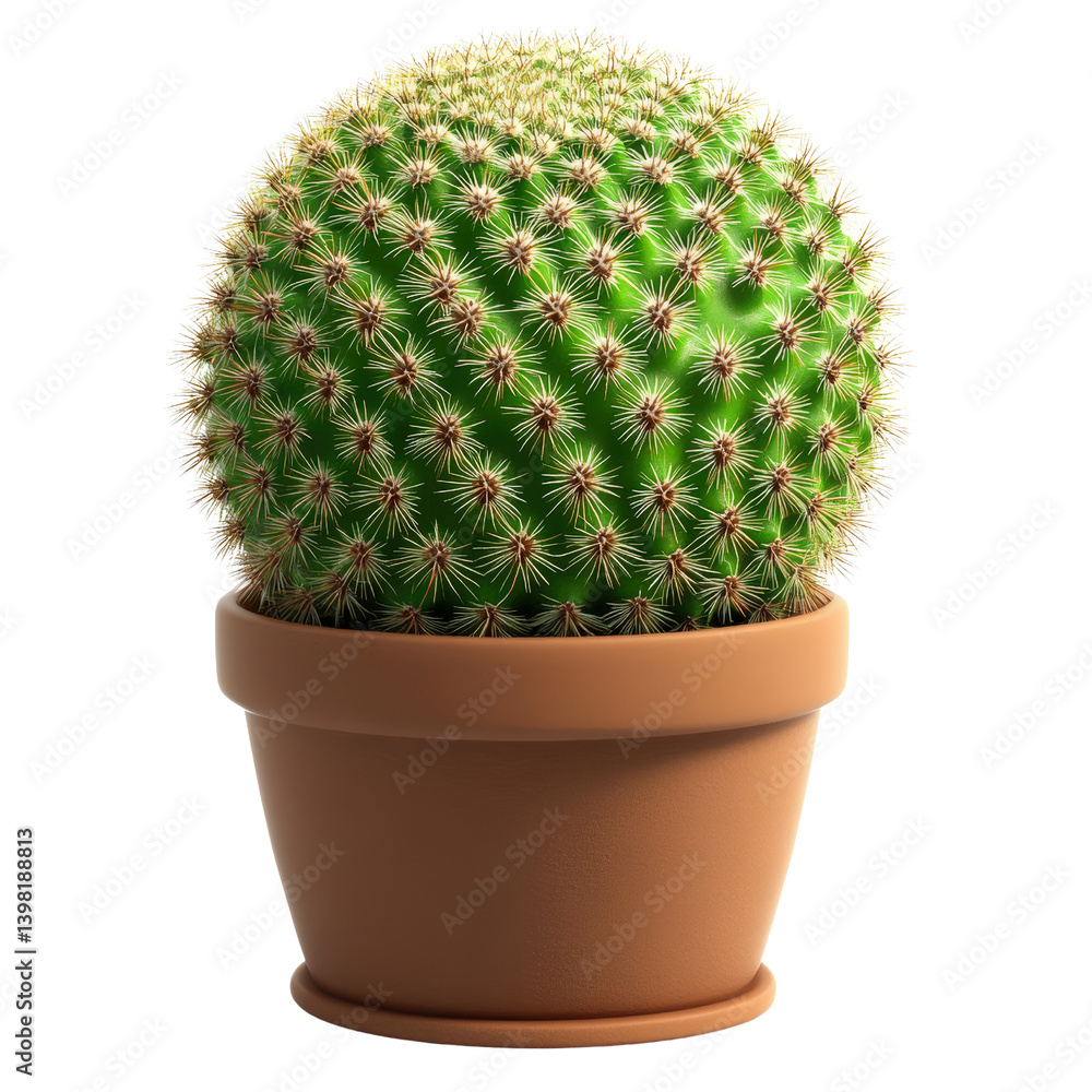 Aufkleber beautifully potted cactus displaying unique shapes and textures against a minimalistic and stylish b