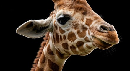 Obraz premium Curious Giraffe Close-Up