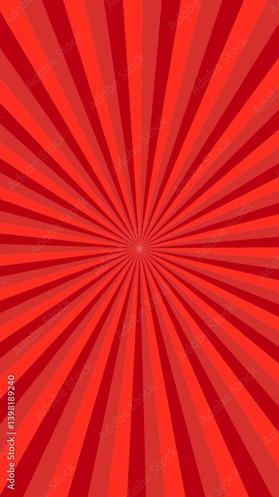 Poster red geometrical abstract burst background design - seamless looping animation