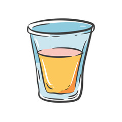 shot glass icon, shot glass vector illustration-simple illustration of shot glass, perfect for shot glass logos and icons