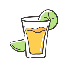 tequila shot icon, tequila shot vector illustration-simple illustration of tequila shot, perfect for tequila shot logos and icons