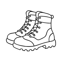 hiking boots icon, hiking boots vector illustration-simple illustration of hiking boots, perfect for hiking boots logos and icons