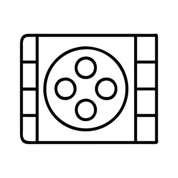 recommend clip art: Film reel vector icon for cinema movie and video production industry graphic design