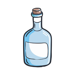 vodka bottle icon, vodka bottle vector illustration-simple illustration of vodka bottle, perfect for vodka bottle logos and icons