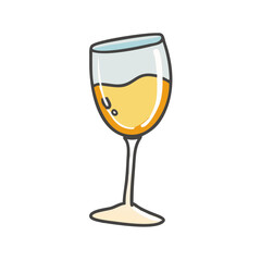 wine glass icon, wine glass vector illustration-simple illustration of wine glass, perfect for wine glass logos and icons