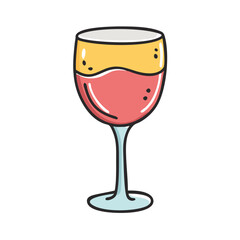 wine glass icon, wine glass vector illustration-simple illustration of wine glass, perfect for wine glass logos and icons