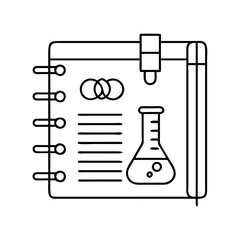 lab notebook icon, lab notebook vector illustration-simple illustration of lab notebook, perfect for lab notebook logos and icons