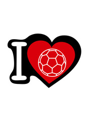 i love ballon handball coeur