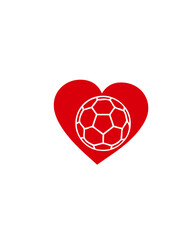 Obraz premium ballon handball coeur