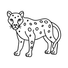 leopard icon, leopard vector illustration-simple illustration of leopard, perfect for leopard logos and icons