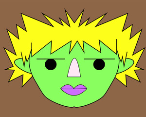 vector of alien graphic design character