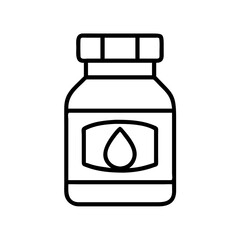 Ink bottle vector icon illustration for graphic design and web design elements art