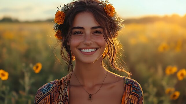 smiling potrait of the young girl