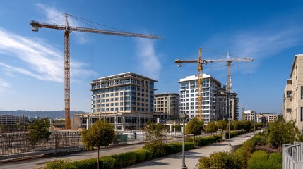 Fototapeta premium Cityscape under construction