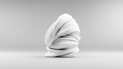 Abstract white draped form