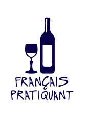 Français pratiquant alcool humour vin