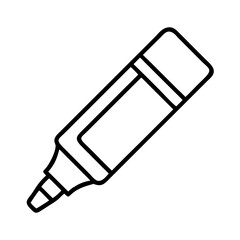 Outline highlighter marker vector illustration for drawing and note taking design