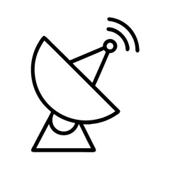 Satellite dish antenna vector for communication broadcasting and signal receiving