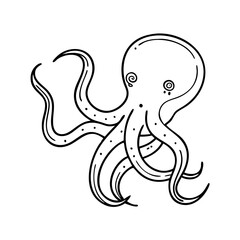 octopus icon, octopus vector illustration-simple illustration of octopus, perfect for octopus logos and icons