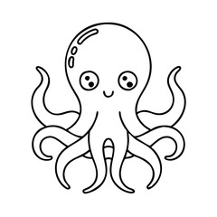 octopus icon, octopus vector illustration-simple illustration of octopus, perfect for octopus logos and icons