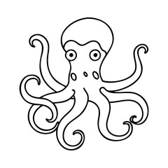 octopus icon, octopus vector illustration-simple illustration of octopus, perfect for octopus logos and icons