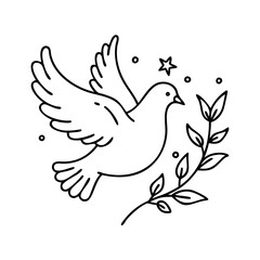 Fototapeta premium peace dove icon, peace dove vector illustration-simple illustration of peace dove, perfect for peace dove logos and icons